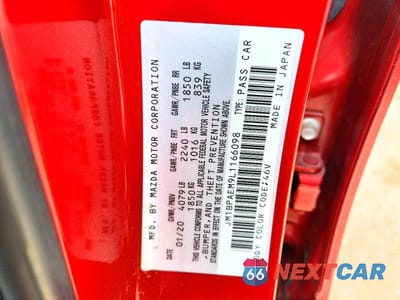 Zdjęcie 12 z 12 samochodu: 2020 MAZDA 3 PREMIUM VIN:JM1BPAEM9L1166098 - miniatura