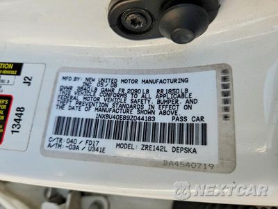 Zdjęcie 12 z 12 samochodu: 2009 TOYOTA COROLLA S VIN:1NXBU40E89Z044183 - miniatura