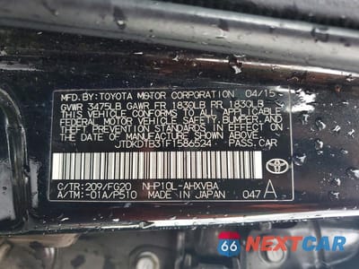 Zdjęcie 13 z 13 samochodu: 2015 TOYOTA PRIUS C TWO VIN:JTDKDTB31F1586524 - miniatura
