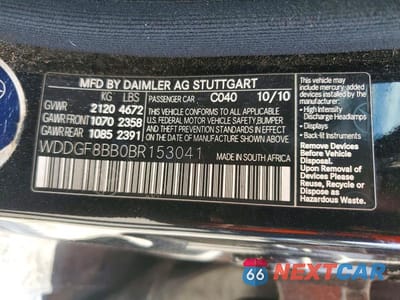 Zdjęcie 12 z 12 samochodu: 2011 MERCEDES-BENZ C 300 4MATIC VIN:WDDGF8BB0BR153041 - miniatura