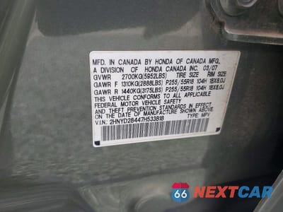 Zdjęcie 13 z 13 samochodu: 2007 ACURA MDX TECHNOLOGY VIN:2HNYD28447H533818 - miniatura