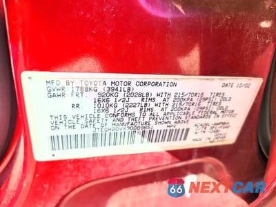Zdjęcie 13 z 13 samochodu: 2003 TOYOTA RAV4 VIN:JTEGH20VX30089851 - miniatura