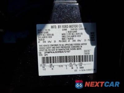 Zdjęcie 14 z 14 samochodu: 2024 FORD EDGE SEL VIN:2FMPK4J93RBA72167 - miniatura