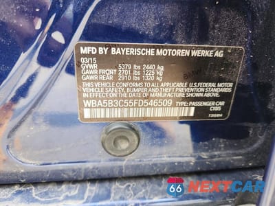 Zdjęcie 12 z 12 samochodu: 2015 BMW 535 XI VIN:WBA5B3C55FD546509 - miniatura