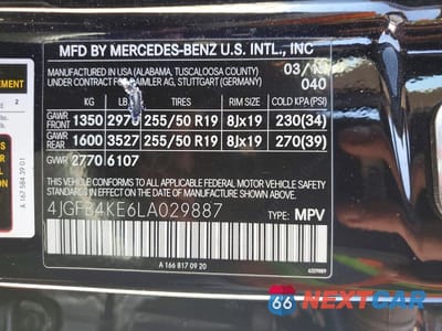 Zdjęcie 13 z 13 samochodu: 2020 MERCEDES-BENZ GLE 350 4MATIC VIN:4JGFB4KE6LA029887 - miniatura