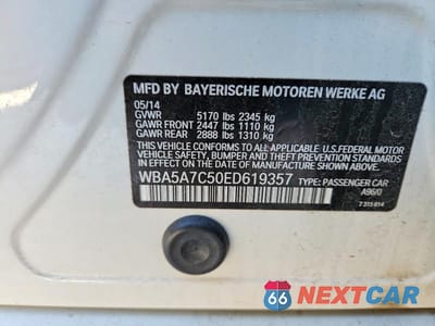 Zdjęcie 12 z 12 samochodu: 2014 BMW 528 XI VIN:WBA5A7C50ED619357 - miniatura