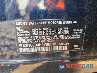 Zdjęcie 12 z 12 samochodu: 2017 BMW X5 XDR40E VIN:5UXKT0C34H0V96116 - miniatura
