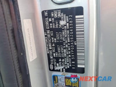 Zdjęcie 13 z 13 samochodu: 2018 KIA SORENTO LX V6 VIN:5XYPGDA56JG413872 - miniatura