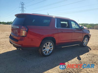Trzecie zdjęcie samochodu z tyłu: 2024 CHEVROLET SUBURBAN C1500 HIGH COUNTRY VIN:1GNSCGKL5RR369016 - miniatura