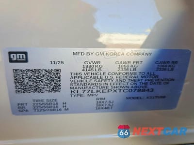 Zdjęcie 13 z 13 samochodu: 2026 CHEVROLET TRAX ACTIV VIN:KL77LKEPXTC078843 - miniatura