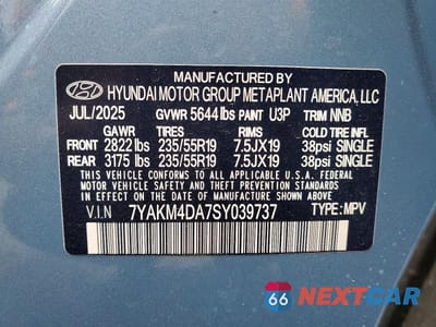 Zdjęcie 12 z 12 samochodu: 2025 HYUNDAI IONIQ 5 SE VIN:7YAKM4DA7SY039737 - miniatura