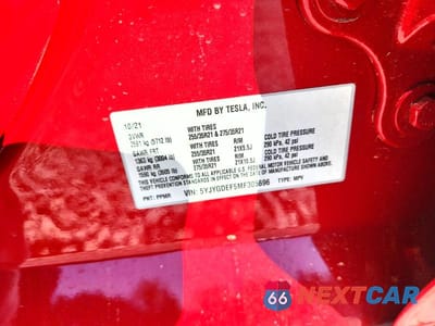 Zdjęcie 12 z 12 samochodu: 2021 TESLA MODEL Y VIN:5YJYGDEF5MF305696 - miniatura