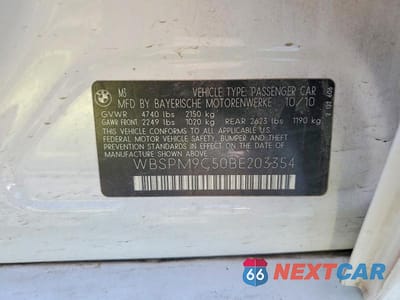 Zdjęcie 12 z 12 samochodu: 2011 BMW M3 VIN:WBSPM9C50BE203354 - miniatura
