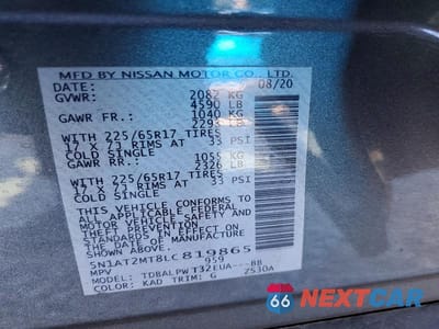 Zdjęcie 14 z 14 samochodu: 2020 NISSAN ROGUE S VIN:5N1AT2MT8LC819865 - miniatura