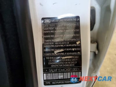 Zdjęcie 13 z 13 samochodu: 2012 LAND ROVER RANGE ROVER HSE LUXURY VIN:SALMF1E44CA371302 - miniatura
