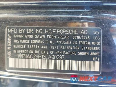 Zdjęcie 14 z 14 samochodu: 2003 PORSCHE CAYENNE VIN:WP1AC29P13LA90297 - miniatura