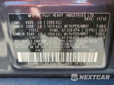 Zdjęcie 13 z 13 samochodu: 2013 SUBARU OUTBACK 2.5I PREMIUM VIN:4S4BRBCC7D3253641 - miniatura