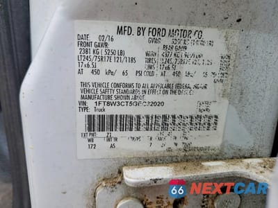 Zdjęcie 12 z 12 samochodu: 2016 FORD F350 SUPER DUTY VIN:1FT8W3CT5GEC32020 - miniatura