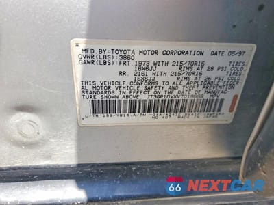 Zdjęcie 13 z 13 samochodu: 1997 TOYOTA RAV4 BASE VIN:JT3GP10VXV7019668 - miniatura