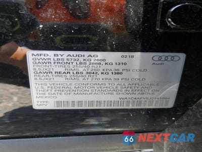 Zdjęcie 14 z 14 samochodu: 2018 AUDI SQ5 PRESTIGE VIN:WA1C4AFY5J2141084 - miniatura