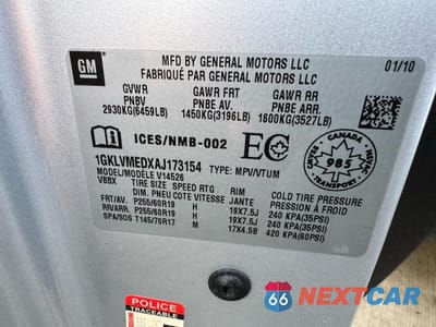 Zdjęcie 10 z 10 samochodu: 2010 GMC ACADIA SLT-1 VIN:1GKLVMEDXAJ173154 - miniatura