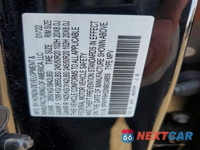 Zdjęcie 13 z 13 samochodu: 2022 HONDA PILOT SPORT VIN:5FNYF6H32NB034856 - miniatura