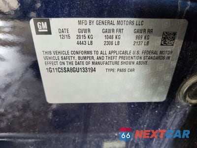 Zdjęcie 12 z 12 samochodu: 2016 CHEVROLET MALIBU LIMITED LT VIN:1G11C5SA8GU133194 - miniatura