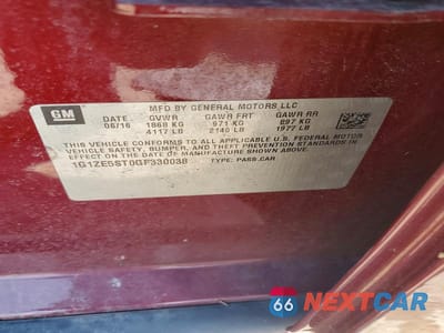 Zdjęcie 13 z 13 samochodu: 2016 CHEVROLET MALIBU LT VIN:1G1ZE5ST0GF330038 - miniatura