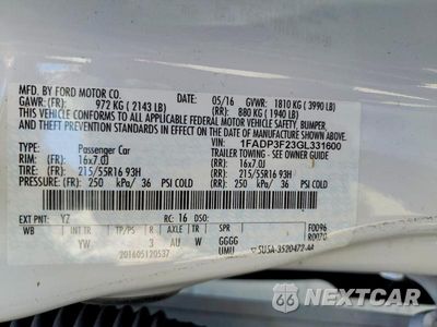 Zdjęcie 12 z 12 samochodu: 2016 FORD FOCUS SE VIN:1FADP3F23GL331600 - miniatura