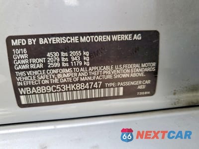 Zdjęcie 12 z 12 samochodu: 2017 BMW 330 I VIN:WBA8B9C53HK884747 - miniatura