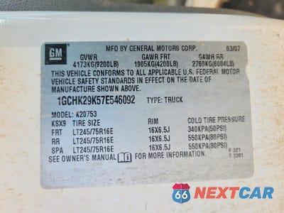 Zdjęcie 13 z 13 samochodu: 2007 CHEVROLET SILVERADO K2500 HEAVY DUTY VIN:1GCHK29K57E546092 - miniatura