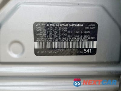 Zdjęcie 13 z 13 samochodu: 2020 MITSUBISHI OUTLANDER ES VIN:JA4AD2A31LZ047853 - miniatura