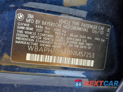 Zdjęcie 12 z 12 samochodu: 2011 BMW 328 I VIN:WBAPH7G54BNM57253 - miniatura