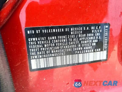 Zdjęcie 12 z 12 samochodu: 2024 VOLKSWAGEN JETTA SE VIN:3VW7M7BU0RM053767 - miniatura