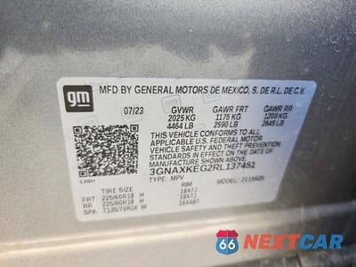 Zdjęcie 13 z 13 samochodu: 2024 CHEVROLET EQUINOX LT VIN:3GNAXKEG2RL137451 - miniatura