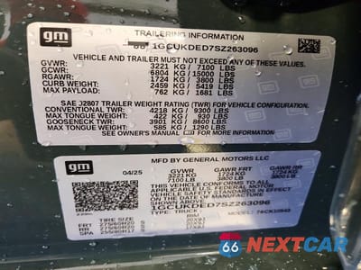 Zdjęcie 12 z 12 samochodu: 2025 CHEVROLET SILVERADO K1500 LT VIN:1GCUKDED7SZ263096 - miniatura