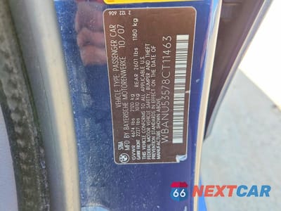 Zdjęcie 12 z 12 samochodu: 2008 BMW 528 I VIN:WBANU53578CT11463 - miniatura