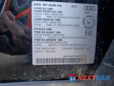 Zdjęcie 13 z 13 samochodu: 2021 AUDI Q5 PROGRESSIV VIN:WA1EAAFY2M2063935 - miniatura