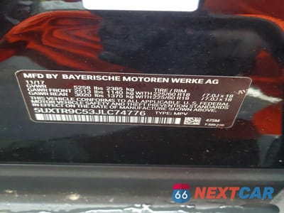 Zdjęcie 12 z 12 samochodu: 2018 BMW X3 XDRIVE30I VIN:5UXTR9C53JLC74776 - miniatura