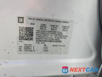 Zdjęcie 13 z 13 samochodu: 2019 CHEVROLET EQUINOX LT VIN:2GNAXKEV6K6155301 - miniatura
