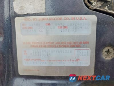 Zdjęcie 13 z 13 samochodu: 1985 LINCOLN TOWN CAR VIN:1LNBP96F8FY691028 - miniatura