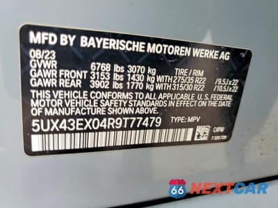 Zdjęcie 12 z 12 samochodu: 2024 BMW X6 M60I VIN:5UX43EX04R9T77479 - miniatura