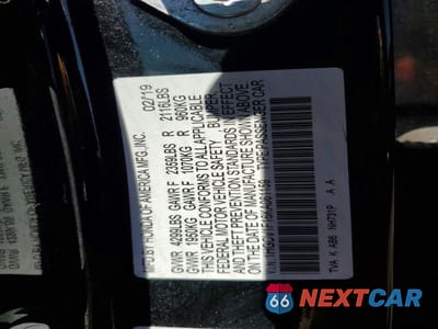 Zdjęcie 12 z 12 samochodu: 2019 HONDA ACCORD LX VIN:1HGCV1F16KA061159 - miniatura