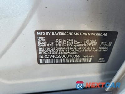 Zdjęcie 13 z 13 samochodu: 2013 BMW X5 XDRIVE35I VIN:5UXZV4C59D0B10060 - miniatura