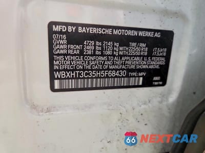 Zdjęcie 12 z 12 samochodu: 2017 BMW X1 XDRIVE28I VIN:WBXHT3C35H5F68430 - miniatura
