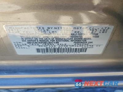 Zdjęcie 12 z 12 samochodu: 2014 NISSAN VERSA 1.6 S VIN:3N1CN7AP3EL827149 - miniatura
