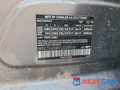 Zdjęcie 13 z 13 samochodu: 2016 MERCEDES-BENZ GLA 250 4MATIC VIN:WDCTG4GB0GJ228506 - miniatura
