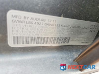 Zdjęcie 12 z 12 samochodu: 2012 AUDI A4 PREMIUM PLUS VIN:WAUFFAFL3CN018173 - miniatura