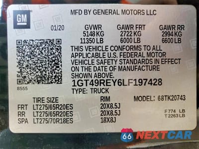 Zdjęcie 13 z 13 samochodu: 2020 GMC SIERRA K2500 DENALI VIN:1GT49REY6LF197428 - miniatura
