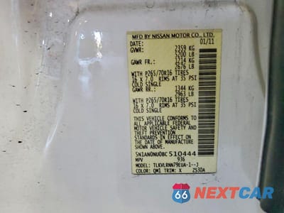 Zdjęcie 13 z 13 samochodu: 2011 NISSAN XTERRA X VIN:5N1AN0NU0BC510444 - miniatura